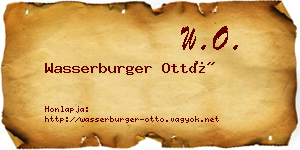Wasserburger Ottó névjegykártya